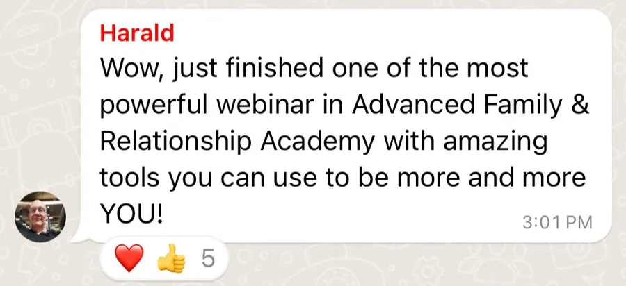 WhatsApp message from a client